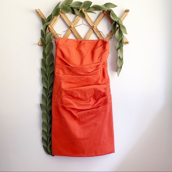 Roland Nivelais Dresses & Skirts - Roland Nivelais Orange Silk Dress